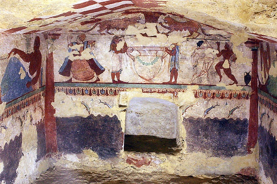 La TOMBA delle LEONESSE a Tarquinia