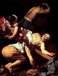 Caravaggio - Crocifissione di San Pietro. Roma Barocca